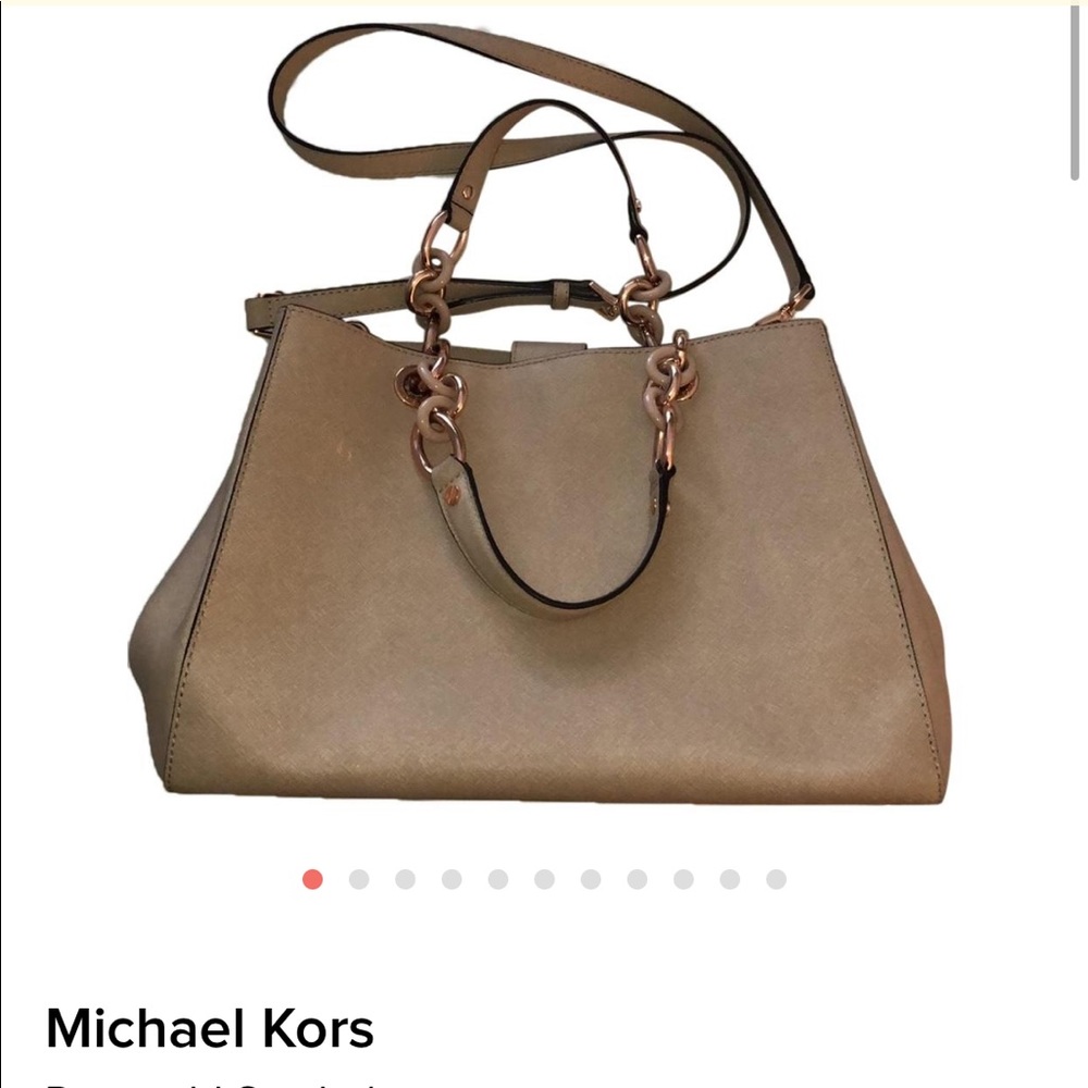 Michael Kors rosegold satchel purse